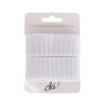 SACHET DE 6 / ELASTIQUE COTELET POLYESTER BLANC 32 MM. X 1 M.
